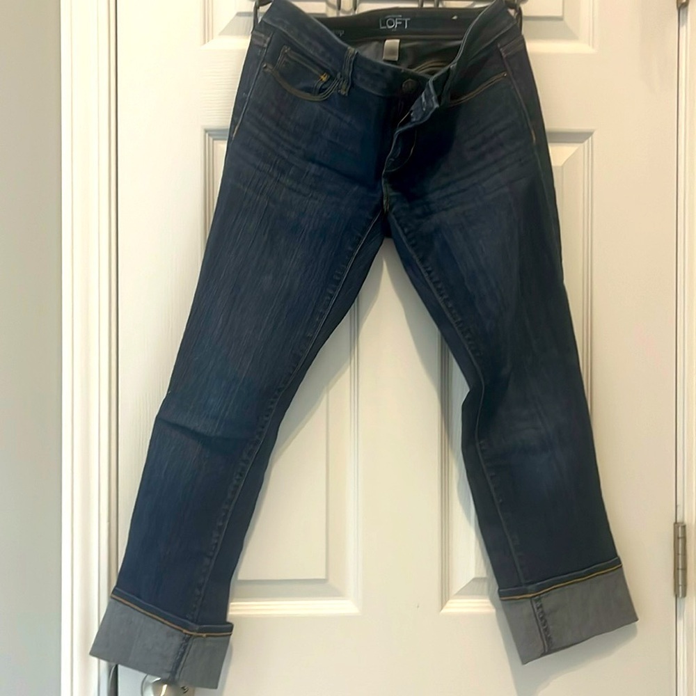 Ann Taylor Loft Modern Straight Crop Women's Jeans size 0.
